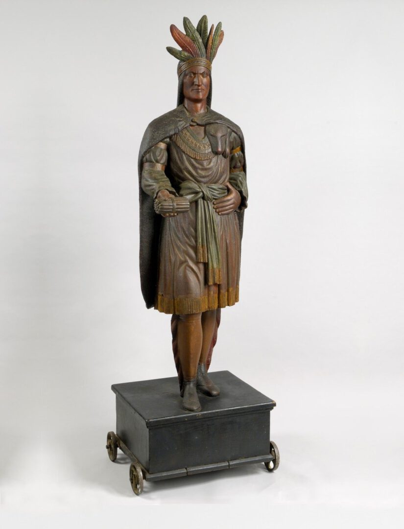 Unidentified artist, Indian Tobacconist Figure, 1875-1895, white pine and paint