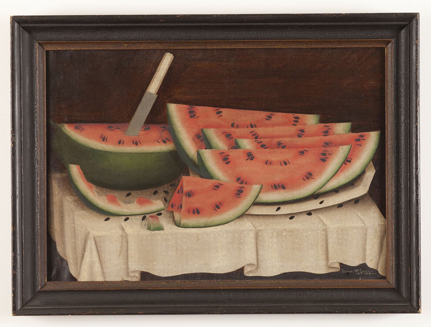 Daniel McDowell (1809 -1880), Still Life with Watermelon