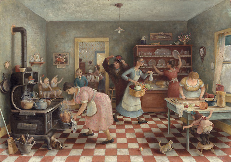Doris Lee (1904 – 1983), Thanksgiving, 1935, Oil on canvas