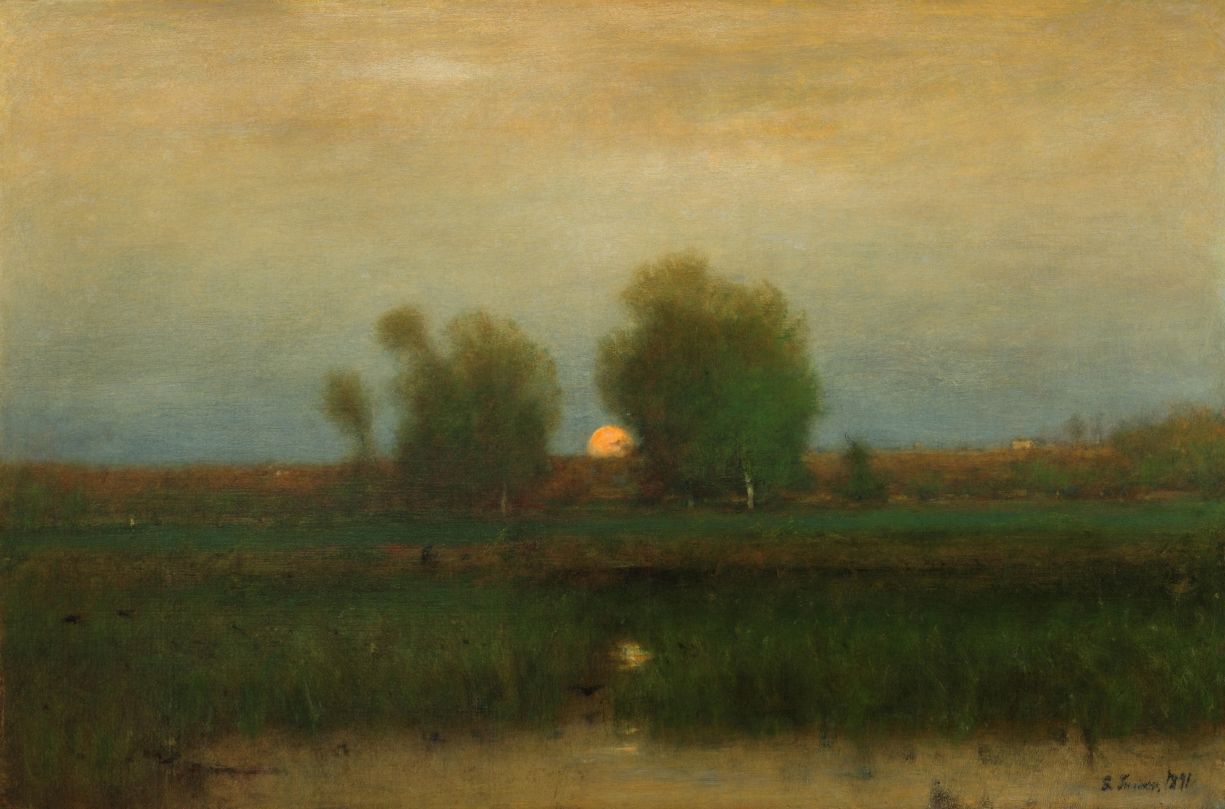 George Inness (1825 – 1894), Moonrise, Alexandria Bay, 1891, Oil on Canvas