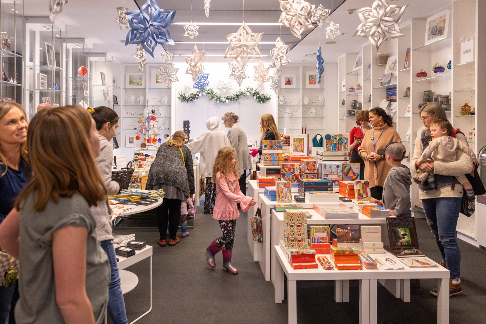 Visitors in the Museum Shop during Winter Lights Illumination Night event